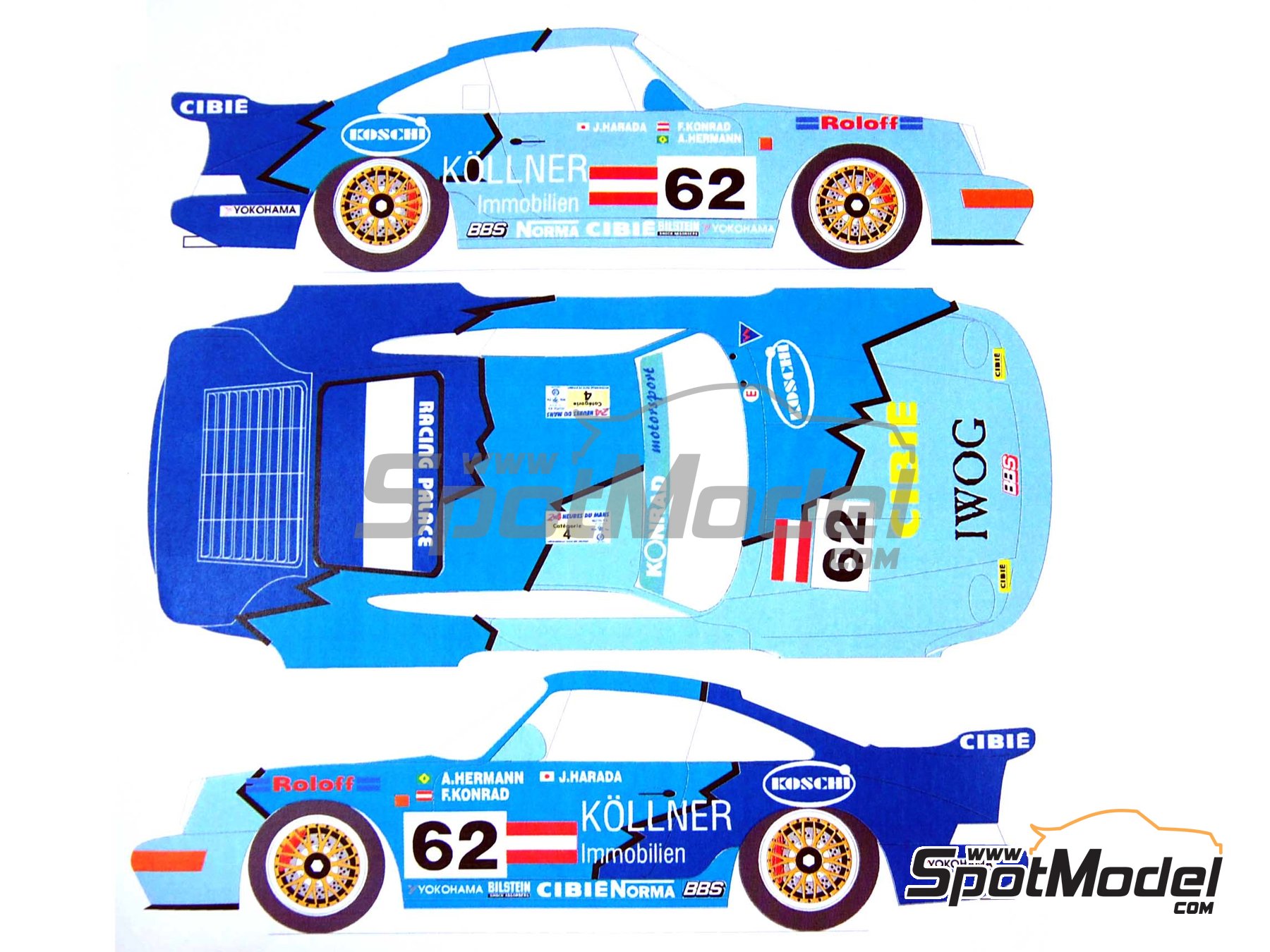 Renaissance Models TK24/194: Marking / livery 1/24 scale - Porsche
